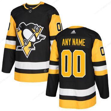 Custom Men’s Pittsburgh Penguins Black Alternate Authentic Stitched Adidas NHL Jersey