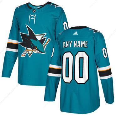 Custom Men’s San Jose Sharks Blue Stitched NHL 2017-2018 Adidas Hockey Jersey