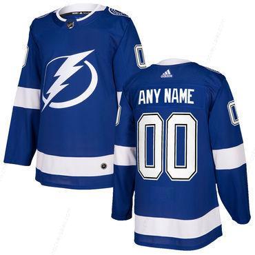 Custom Men’s Tampa Bay Lightning Blue Stitched NHL 2017-2018 Adidas Hockey Jersey