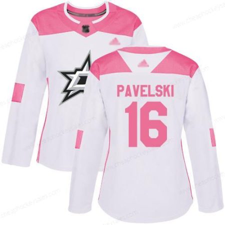 Dallas Stars #16 Joe Pavelski White Pink Authentic Fashion Women’s Stitched Hockey Jersey