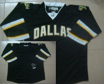 Dallas Stars Blank Black Jersey