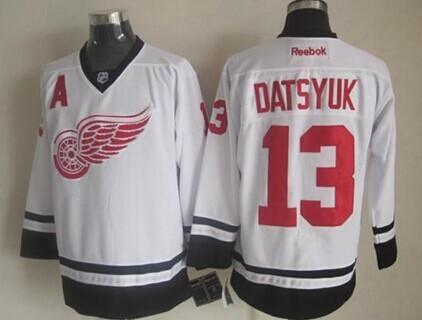 Detroit Red Wings #13 Pavel Datsyuk 2014 White Jersey