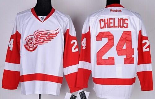 Detroit Red Wings #24 Chris Chelios White Jersey