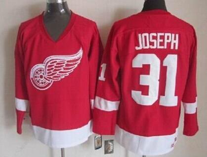 Detroit Red Wings #31 Curtis Joseph Red Throwback CCM Jersey