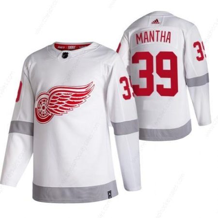 Detroit Red Wings #39 Anthony Mantha White Men’s Adidas 2020-21 Reverse Retro Alternate NHL Jersey