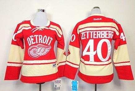 Detroit Red Wings #40 Henrik Zetterberg 2014 Winter Classic Red Women’s Jersey