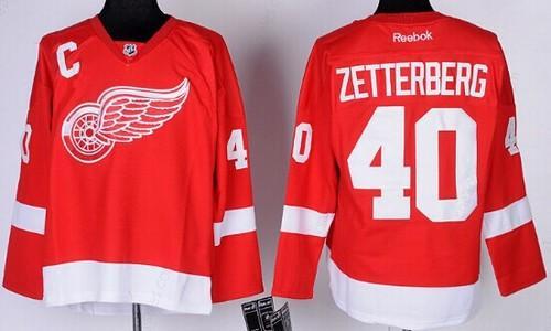 Detroit Red Wings #40 Henrik Zetterberg Red Jersey