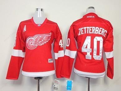 Detroit Red Wings #40 Henrik Zetterberg Red Women’s Jersey