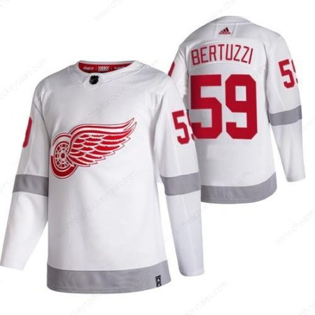 Detroit Red Wings #59 Tyler Bertuzzi White Men’s Adidas 2020-21 Reverse Retro Alternate NHL Jersey