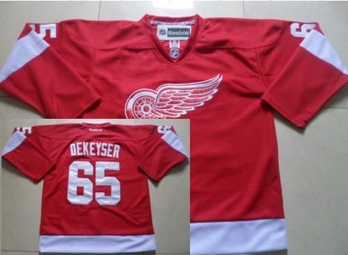 Detroit Red Wings #65 Danny Dekeyser Red Jersey