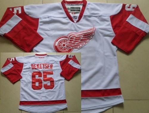 Detroit Red Wings #65 Danny Dekeyser White Jersey