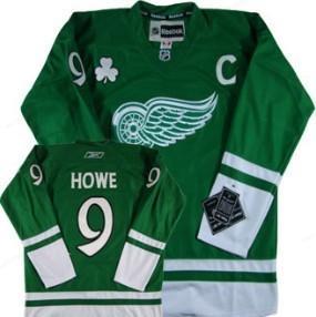 Detroit Red Wings #9 Gordie Howe St. Patrick’S Day Green Jersey