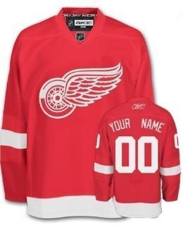 Detroit Red Wings Men’s Customized Red Jersey