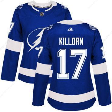 Didas Tampa Bay Lightning #17 Alex Killorn Blue Home Authentic Women’s Stitched NHL Jersey