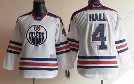 Edmonton Oilers #4 Taylor Hall White Kids Jersey