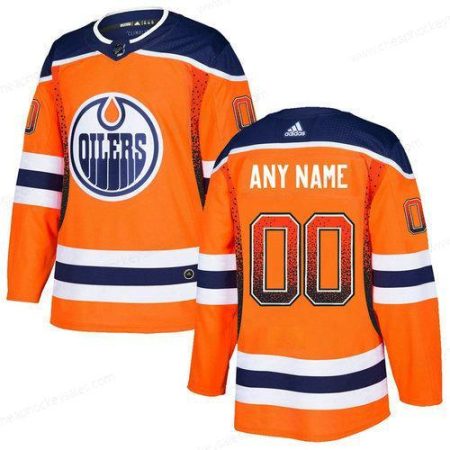 Edmonton Oilers Orange Men’s Customized Drift Fashion Adidas Jersey