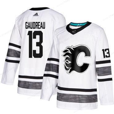 Flames #13 Johnny Gaudreau White Authentic 2019 All-Star Stitched Hockey Jersey