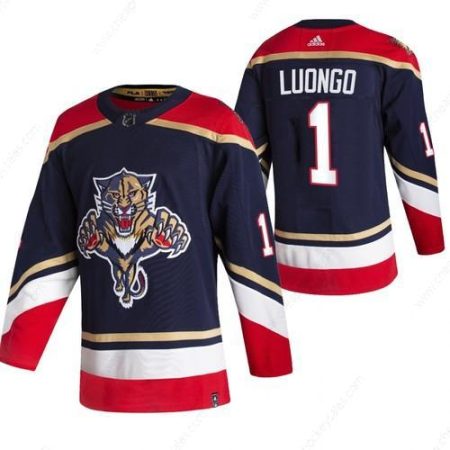 Florida Panthers #1 Roberto Luongo Black Men’s Adidas 2020-21 Reverse Retro Alternate NHL Jersey