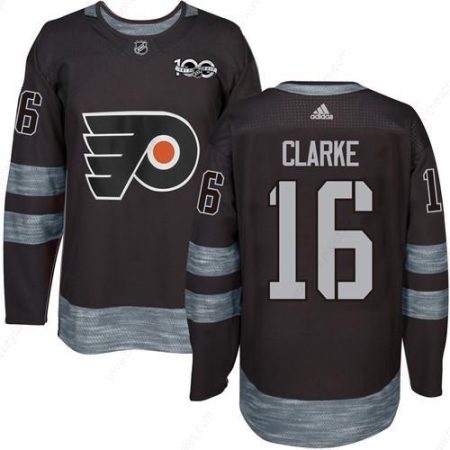 Flyers #16 Bobby Clarke Black 1917-2017 100Th Anniversary Stitched NHL Jersey