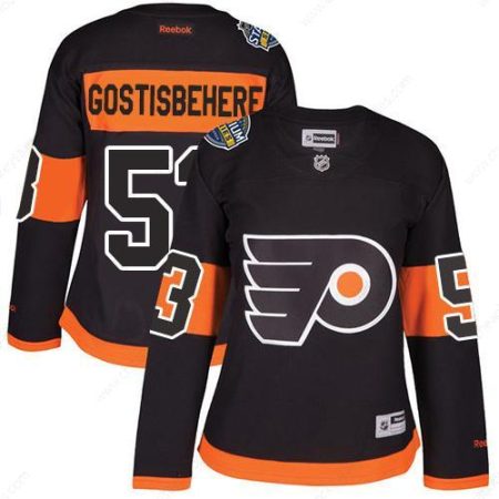 Flyers #53 Shayne Gostisbehere Black 2017 Stadium Series Women’s Stitched NHL Jersey