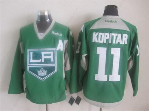 Los Angeles Kings #11 Anze Kopitar 2014 Training Green Jersey