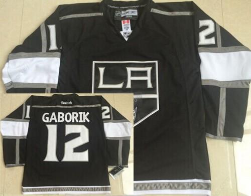 Los Angeles Kings #12 Marian Gaborik Black Jersey