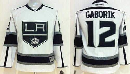 Los Angeles Kings #12 Marian Gaborik White Kids Jersey