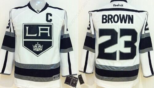 Los Angeles Kings #23 Dustin Brown White Kids Jersey