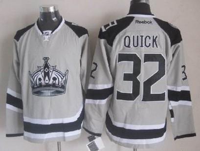 Los Angeles Kings #32 Jonathan Quick 2014 Stadium Series Gray Jersey