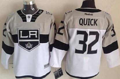 Los Angeles Kings #32 Jonathan Quick 2015 Stadium Series Gray #2 White Kids Jersey