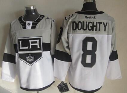 Los Angeles Kings #8 Drew Doughty 2015 Stadium Series Gray #2 White Jersey