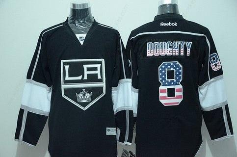 Los Angeles Kings #8 Drew Doughty Black Usa Flag Hockey Jersey