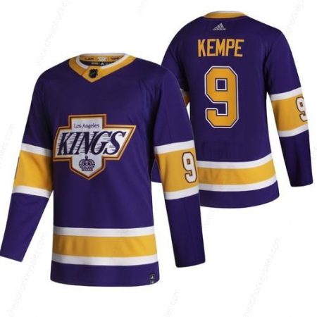 Los Angeles Kings #9 Adrian Kempe Black Men’s Adidas 2020-21 Reverse Retro Alternate NHL Jersey