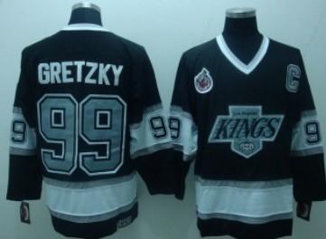 Los Angeles Kings #99 Wayne Gretzky Black Throwack CCM Jersey