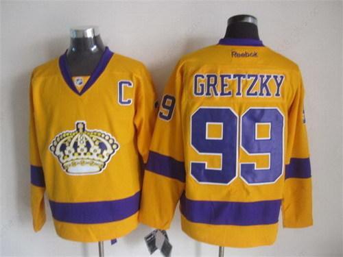 Los Angeles Kings #99 Wayne Gretzky Yellow Jersey