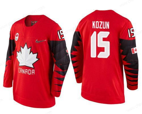 Men Canada Team #15 Brandon Kozun Red 2018 Winter Olympics Jersey