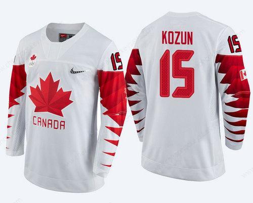 Men Canada Team #15 Brandon Kozun White 2018 Winter Olympics Jersey