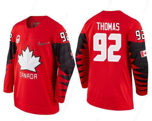 Men Canada Team #92 Christian Thomas Red 2018 Winter Olympics Jersey