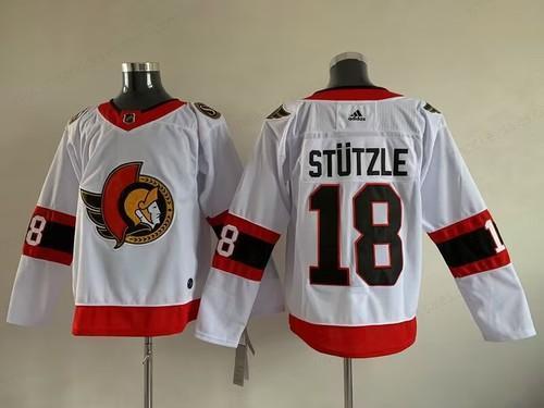 Men Ottawa Senators 18 Tim Stutzle White Stitched Jersey