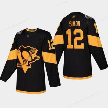 Men’s #12 Dominik Simon Penguins Coors Light 2019 Stadium Series Black Authentic Jersey