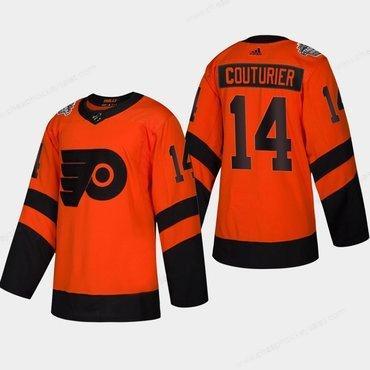 Men’s #14 Sean Couturier Flyers Coors Light 2019 Stadium Series Orange Authentic Jersey