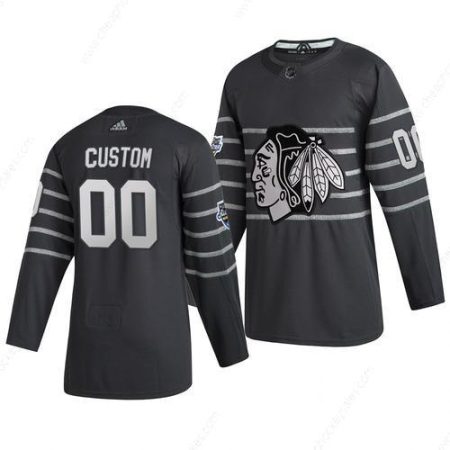 Men’s 2020 NHL All-Star Game Chicago Blackhawks Custom Authentic Adidas Gray Jersey