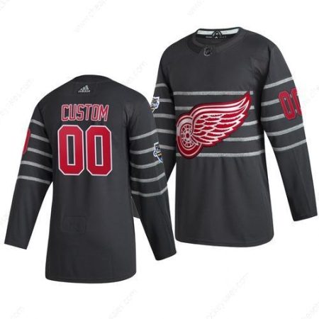 Men’s 2020 NHL All-Star Game Detroit Red Wings Custom Authentic Adidas Gray Jersey