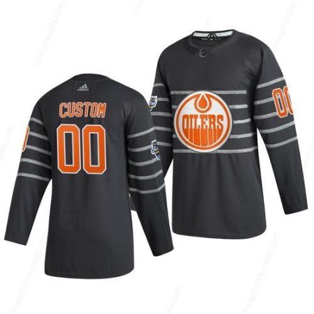 Men’s 2020 NHL All-Star Game Edmonton Oilers Custom Authentic Adidas Gray Jersey