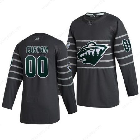 Men’s 2020 NHL All-Star Game Minnesota Wild Custom Authentic Adidas Gray Jersey