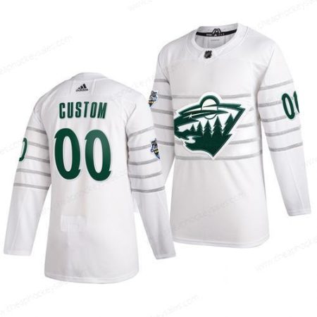 Men’s 2020 NHL All-Star Game Minnesota Wild Custom Authentic Adidas White Jersey