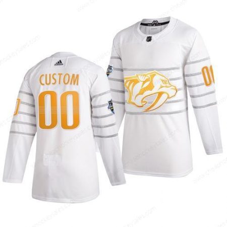 Men’s 2020 NHL All-Star Game Nashville Predators Custom Authentic Adidas White Jersey