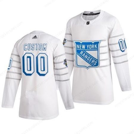 Men’s 2020 NHL All-Star Game New York Rangers Custom Authentic Adidas White Jersey