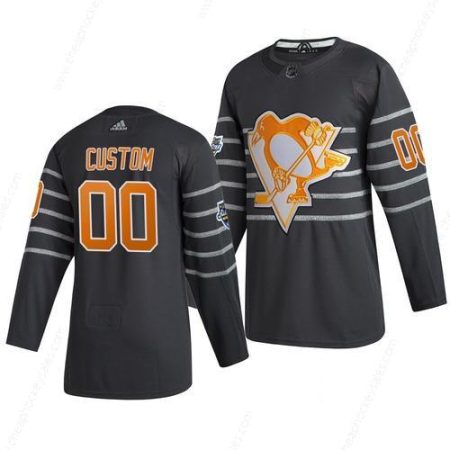 Men’s 2020 NHL All-Star Game Pittsburgh Penguins Custom Authentic Adidas Gray Jersey