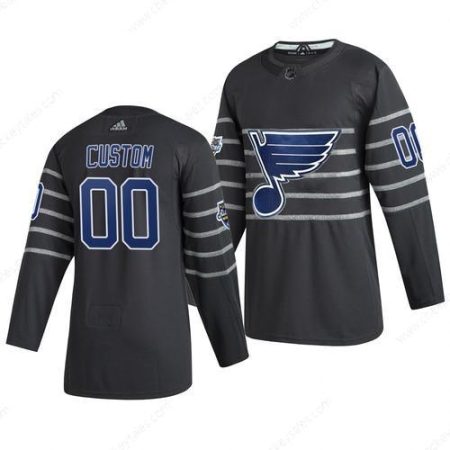 Men’s 2020 NHL All-Star Game St. Louis Blues Custom Authentic Adidas Gray Jersey